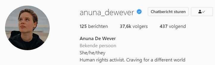 Anuna Dewever voornaamwoorden