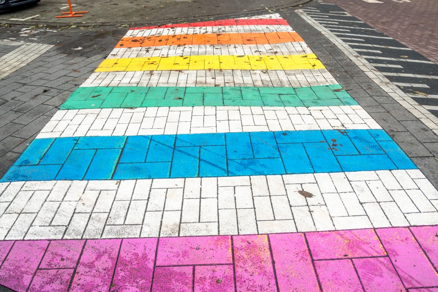 Regenboog zebrapad